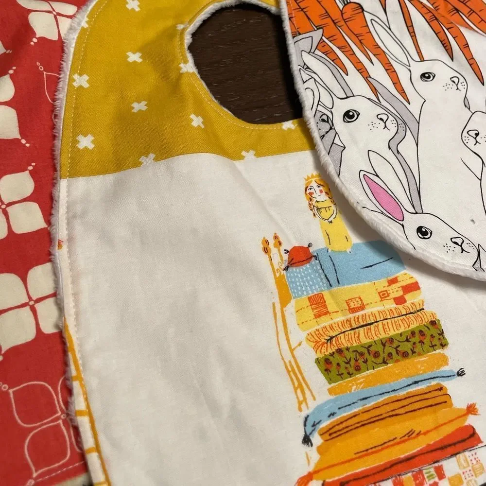17 Custom Handmade Infant Bibs Gorgeous Patterns and Prints!!